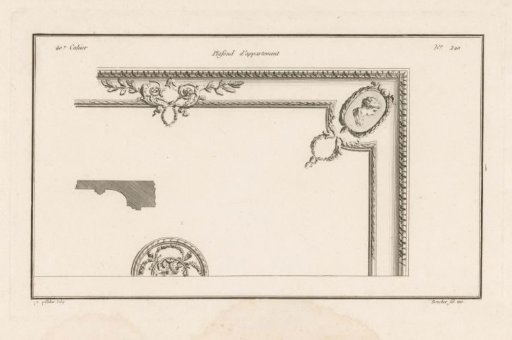 Ceiling with interlacing patterns and medallions