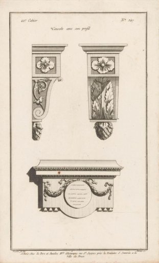 Console with leaf motifs