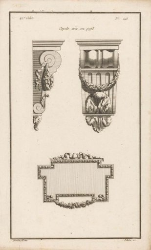 Console with a garland