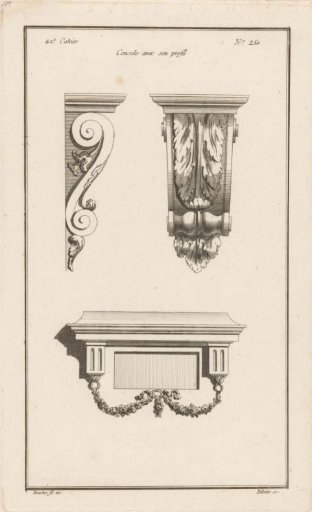 Console with leaf motifs