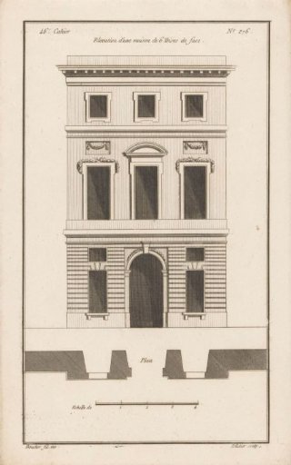 Facade with garlands