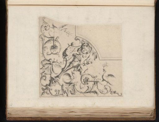 Corner ornament with candelabra