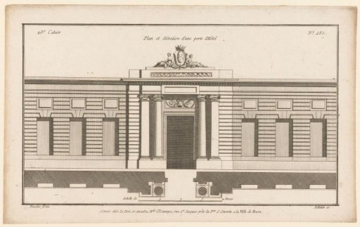 Gate with columns and pilasters