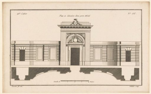 Gate with putti and medallion
