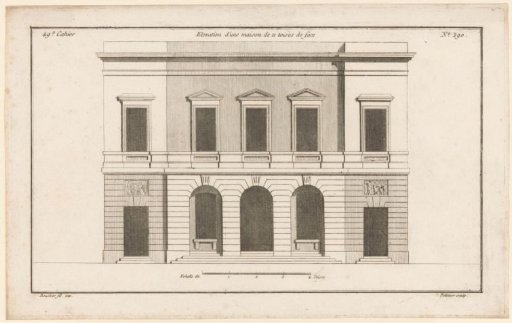 Facade with round arches