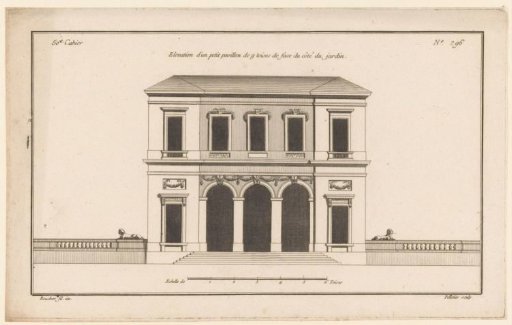 Facade with round arches