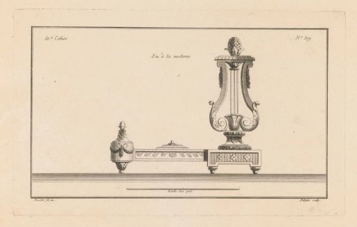 Fire dog with lyre