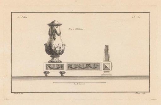 Fire dog with vase