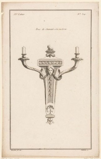 Candelabrum with mask