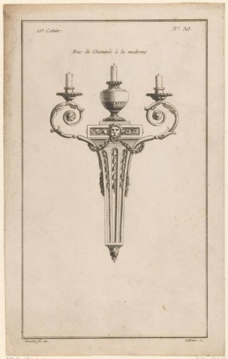 Candelabrum with vase and lion head
