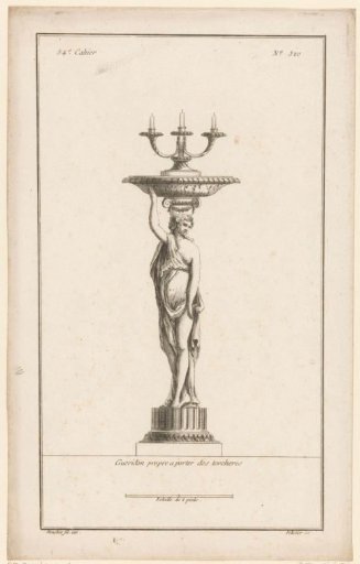 Gueridon with caryatid