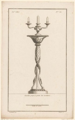 Gueridon with leaf motifs