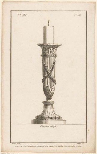 Candelabrum with leaf motifs