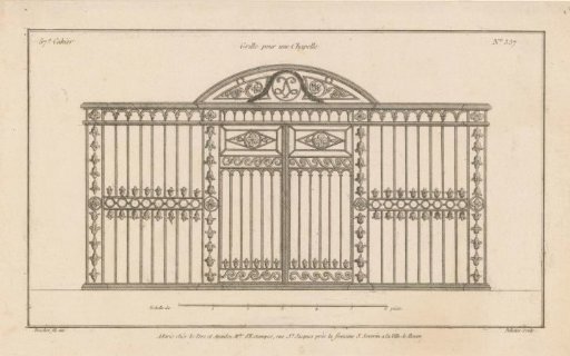 Gate with floral motifs