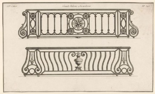 Gates with floral motifs and a vase