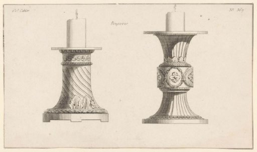 Candelabra with leaf motifs
