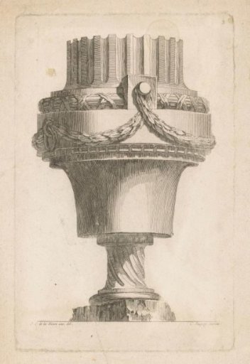 Vase with garlands