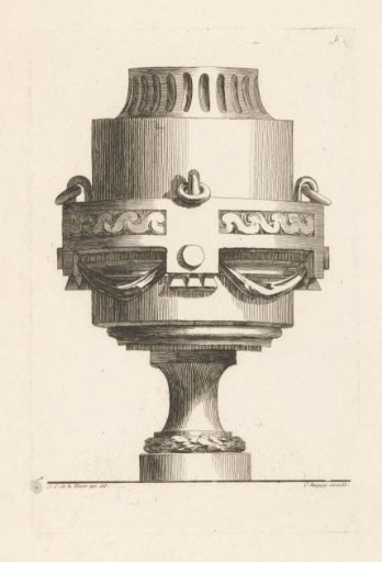Vase with draperies