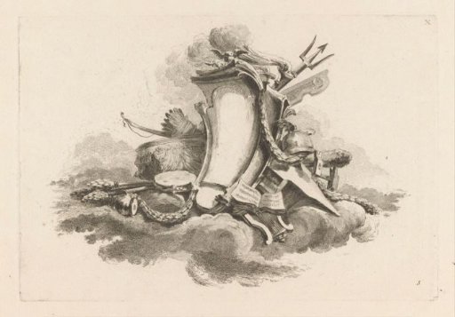 Cartouche with attributes of the gods