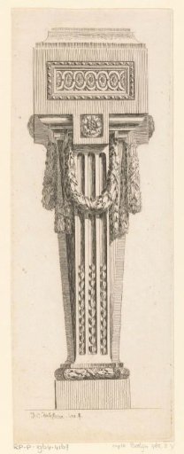 Pedestal with garlands