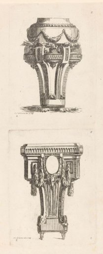 Tables with incense burners and garlands