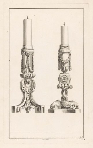 Candlesticks with dolphins