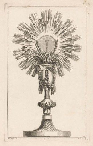 Monstrance with Christ on the cross