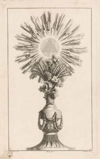 Monstrance with a triangle