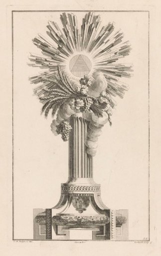 Monstrance with a triangle