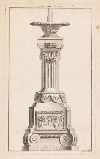 Candlestick with a tablet