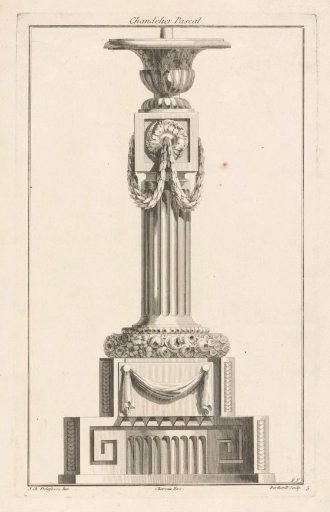 Candlestick with garlands