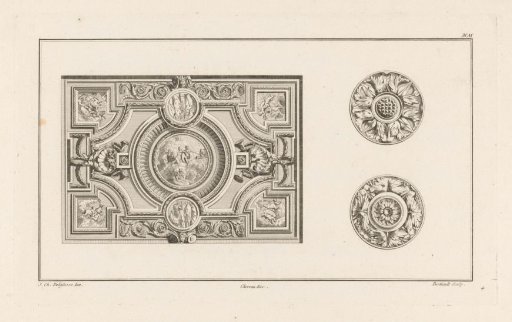 Ceiling and rosettes