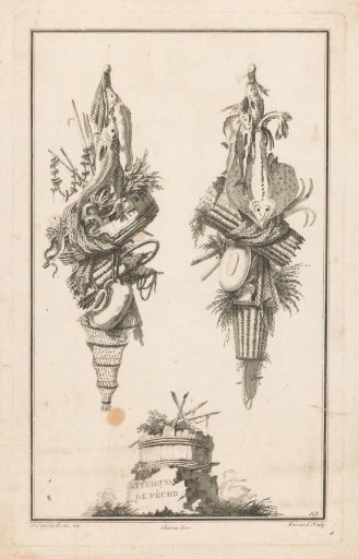 Trophies with fish and ray