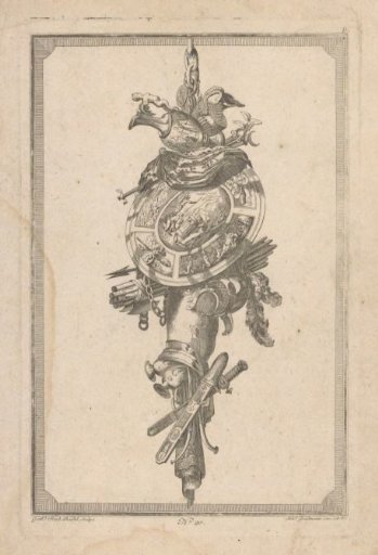 Trophy with round shield