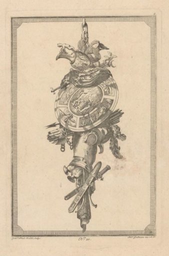 Trophy with round shield