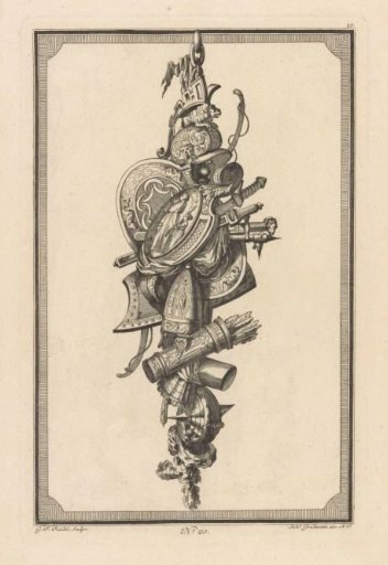 Trophy with shields and quiver