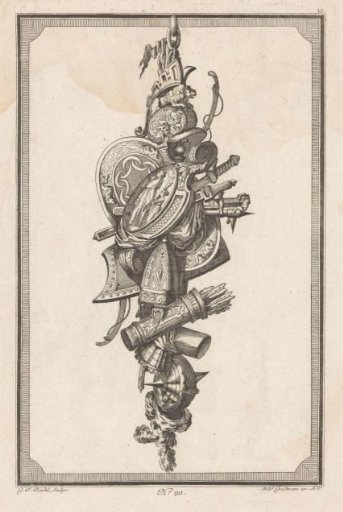 Trophy with shields and quiver