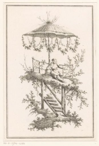 Man under parasol