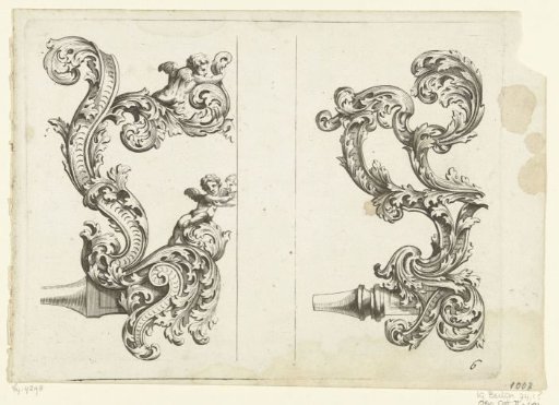 Two rear frames for a carriage