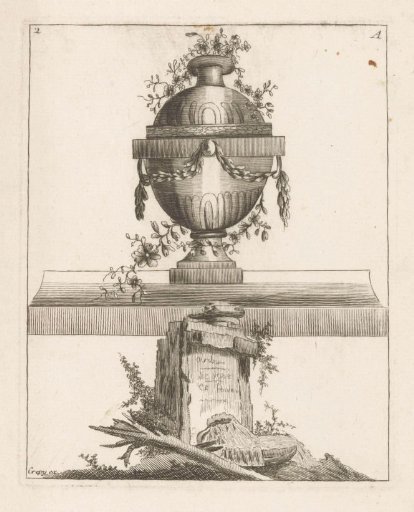 Vase with flowering branch