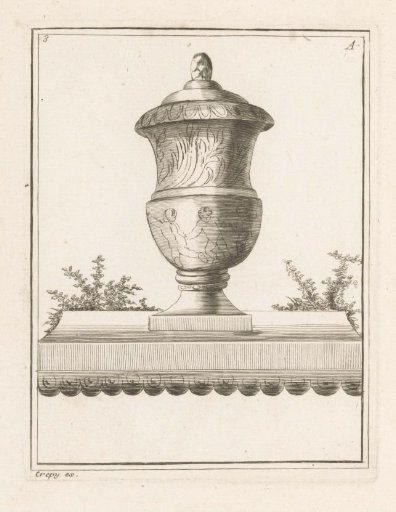 Vase with playing children