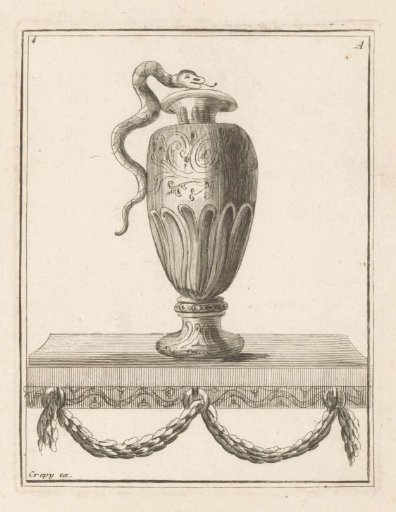 Vase with snake