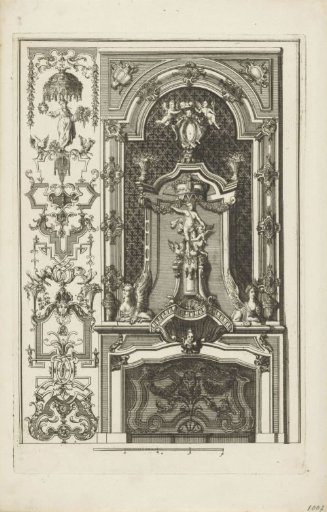 Chimney piece with grotesques