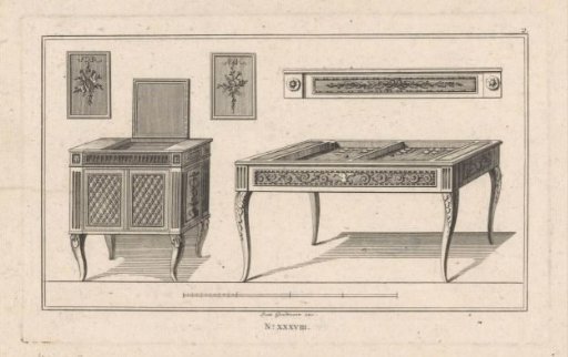 Cabinet and card table