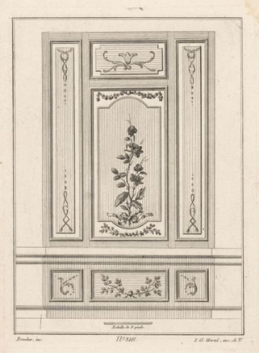 Panels with floral motifs