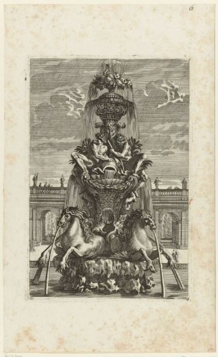 Fountain with seahorses
