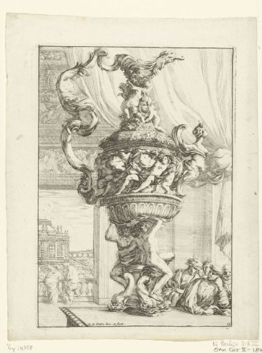 Vase supported by two nude men