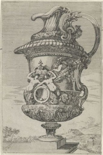 Ewer with two nymphs