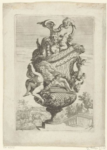 Ewer with two nude men