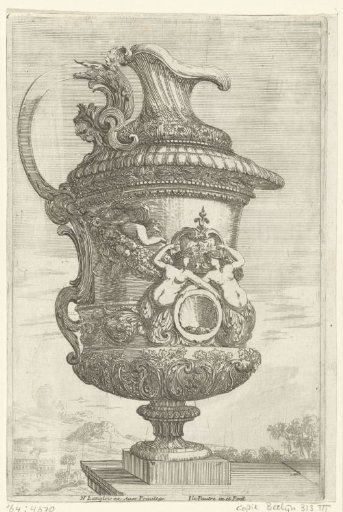 Ewer with two nymphs beside a shell
